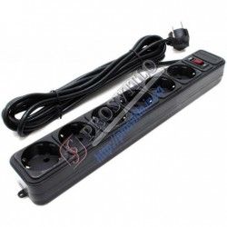Сетевой фильтр Gembird SPG6-G-6B 1.8 м 6 розеток Black  